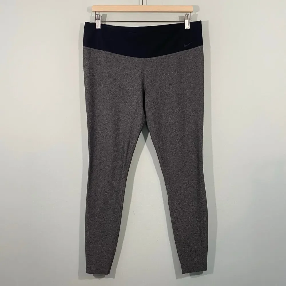Nike Women Grey Black Legend 2.0 Tight Fit Training Legging Size XL #548510-071